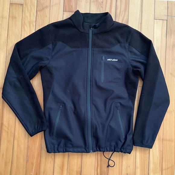 Ski-Doo Other - Ski-Doo BRP Mens Small Black Full Zip Fleece Jacket Technical Outdoor Mid Layer